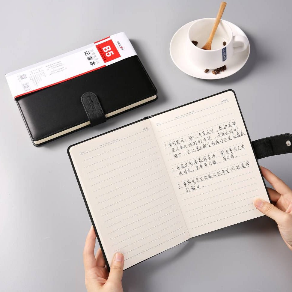 Simple Business Style Leather Notebook