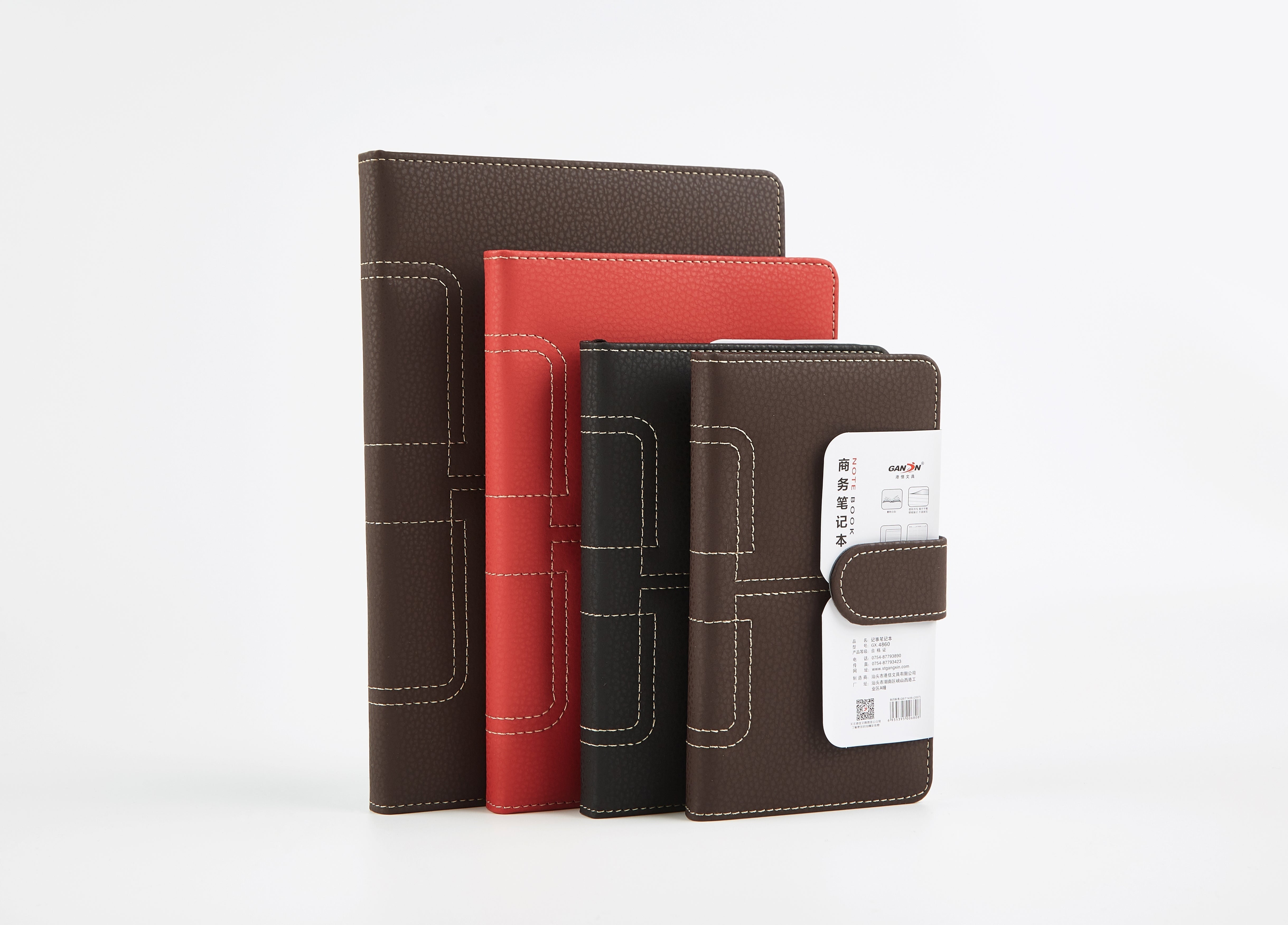 Chinoiserie business Leather Notebook