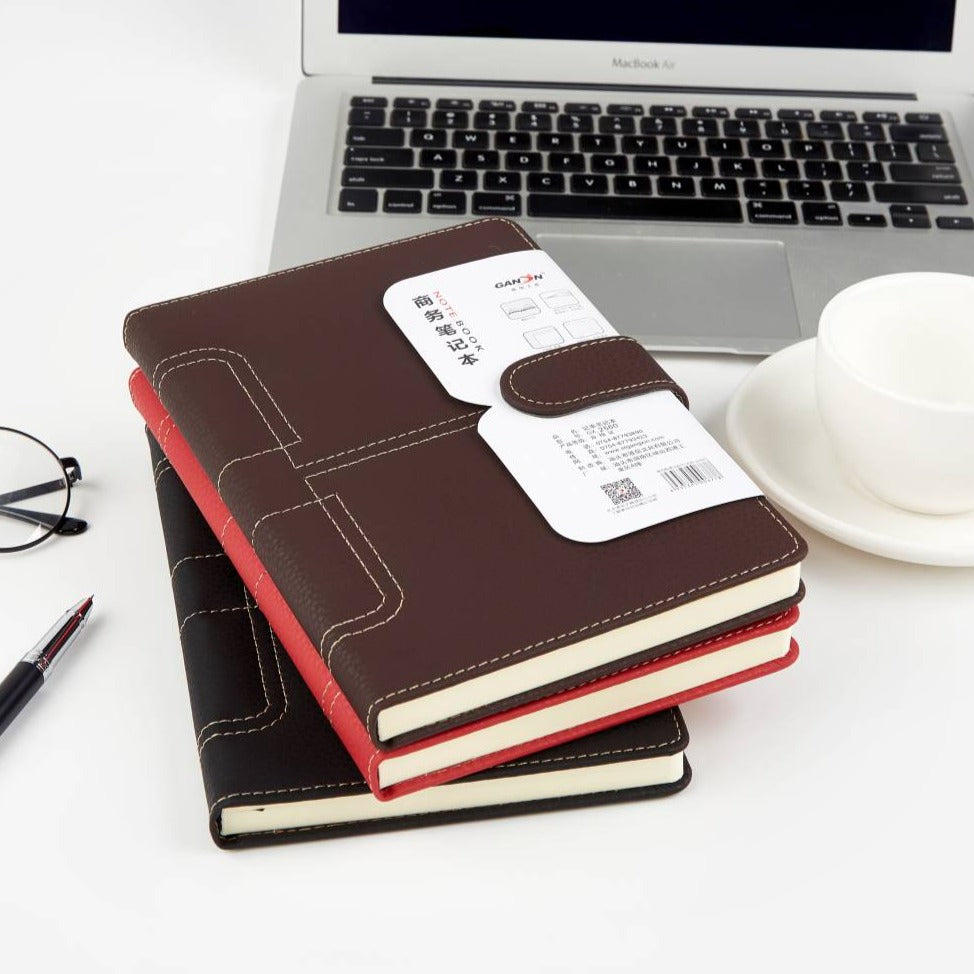 Chinoiserie business Leather Notebook
