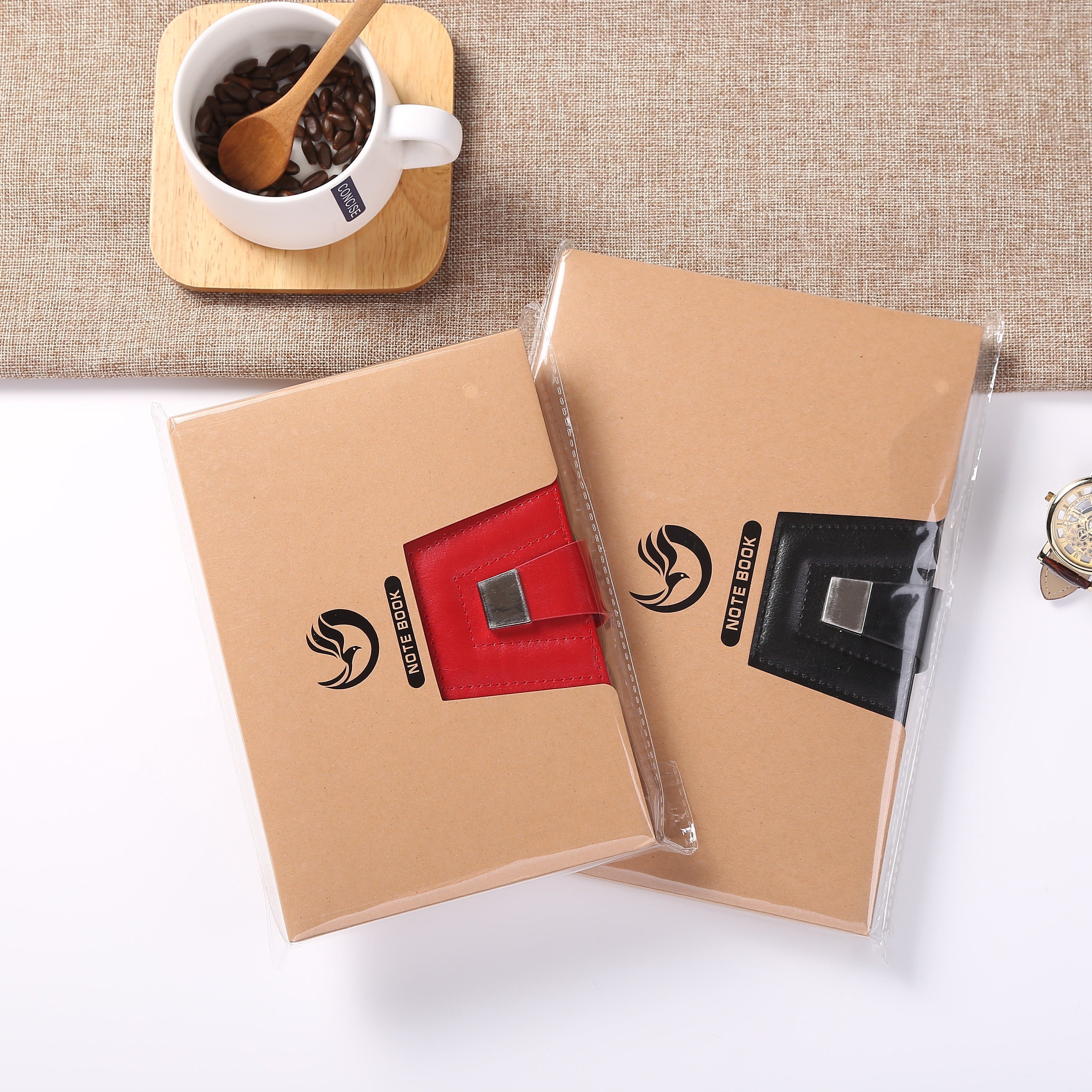 Business Magnetic Buckle Leather Notebook