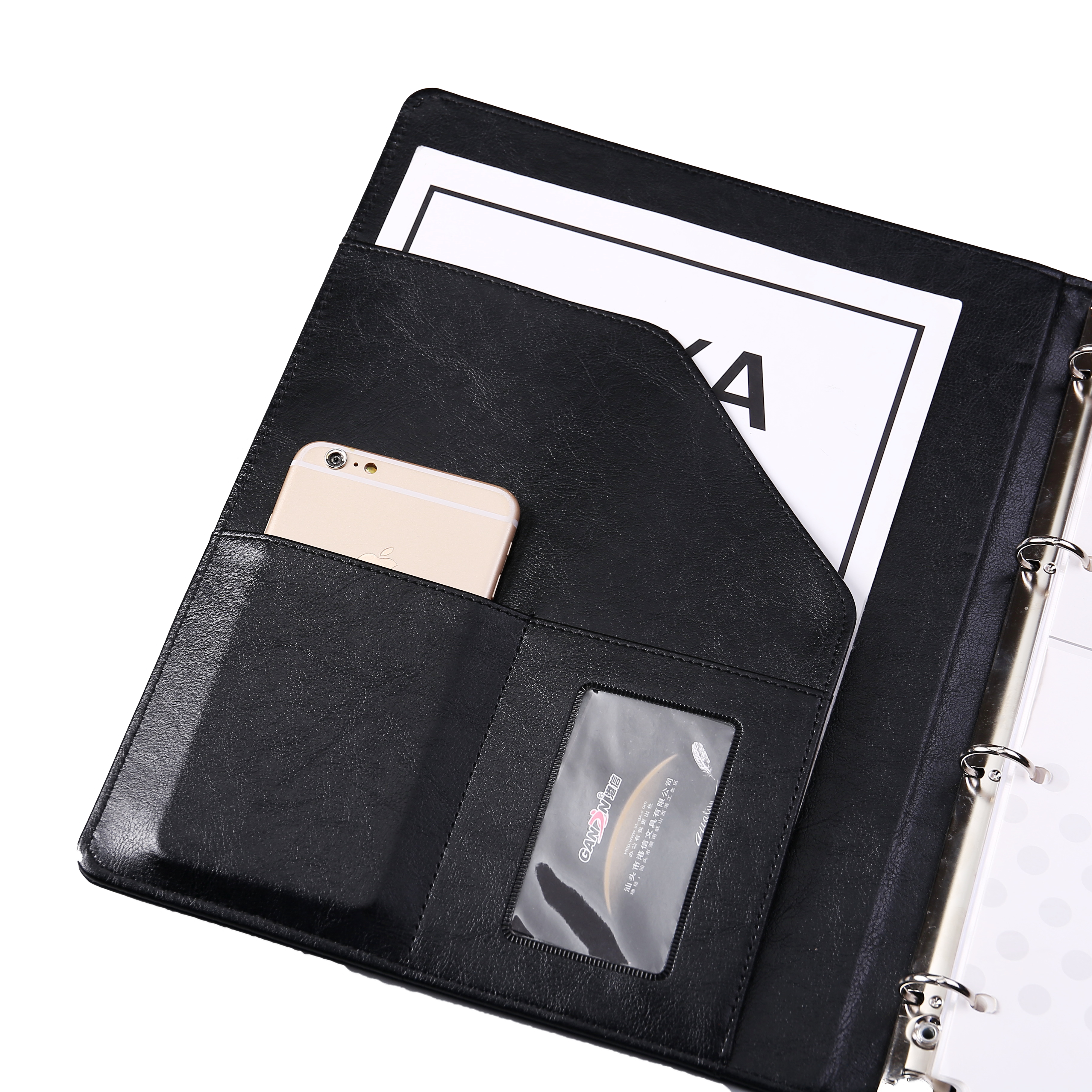 Business Leather Four-Hole Loose Leaf Book
